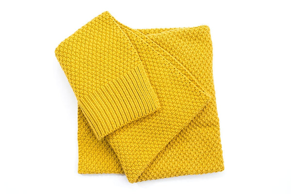 Baby Knit Blanket – Mustard